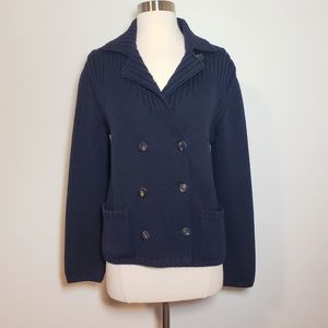 Vintage Salvatore Ferragamo Blue Knit Cardigan